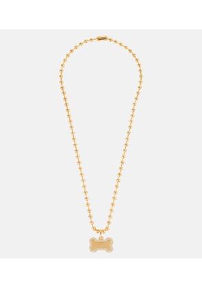 Balenciaga Logo stainless steel dog necklace