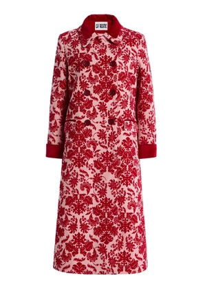 LA VESTE Miranda Flocked Wool Coat - Moda Operandi