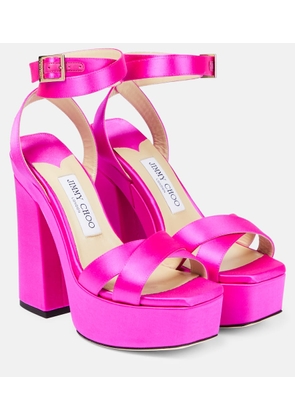 Jimmy Choo Gaia satin platform sandals
