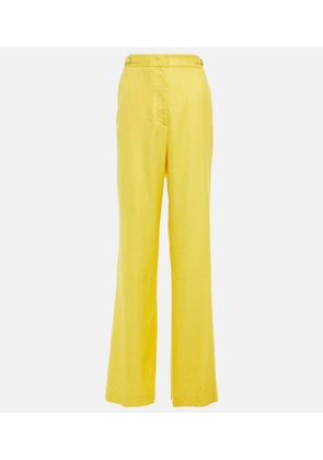 Gabriela Hearst Straight wool, silk and linen pants