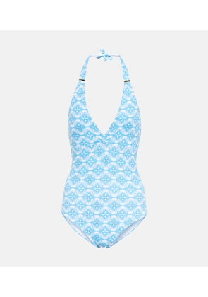 Melissa Odabash Rimini printed halterneck swimsuit