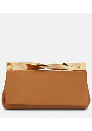 Aquazzura Twist leather clutch