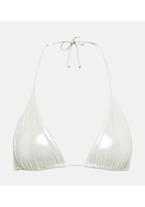 Norma Kamali Metallic triangle bikini