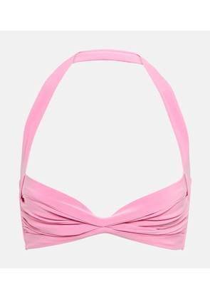 Norma Kamali Bill ruched bikini top