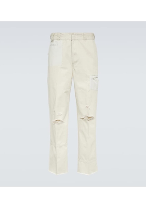Undercover Distressed straight-leg cotton pants