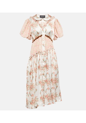 Simone Rocha Patchwork floral midi dress