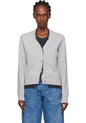JW Anderson Gray Contrast Layered Cardigan