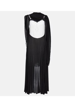 Christopher Kane Mrs Robinson lac-trimmed midi dress with cape