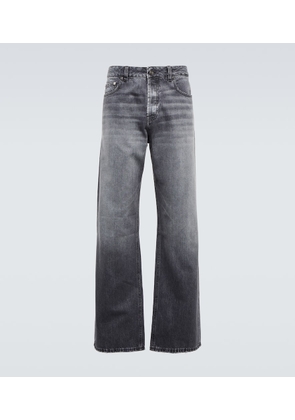 Due Diligence Wide-leg distressed jeans