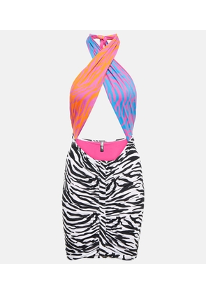 Reina Olga Stallion animal print minidress