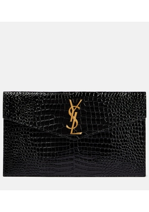 Saint Laurent Uptown patent leather clutch