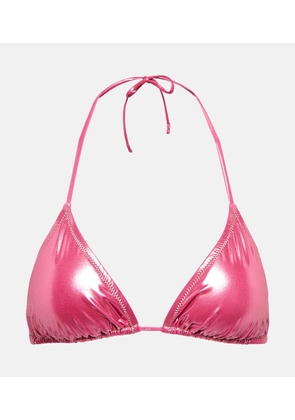 Reina Olga Love lame triangle bikini top