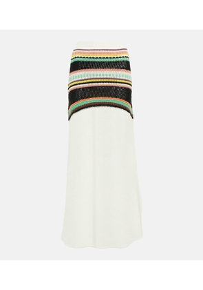 Chloe High-rise striped wool maxi skirt