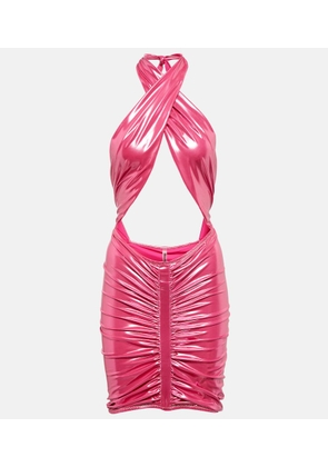 Reina Olga Stallion cutout lame minidress