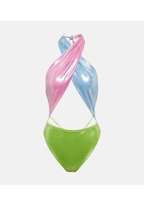 Reina Olga Italian Stallion lame swimsuit