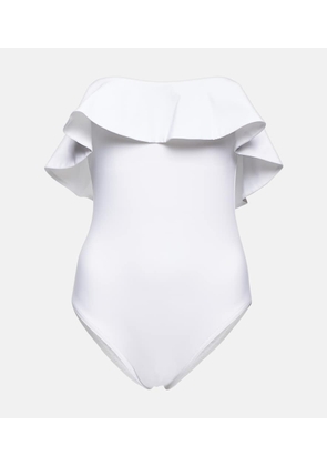 Karla Colletto Ruffle-trimmed off-shoulder swimsuit