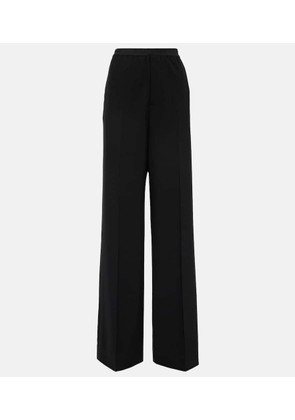 Balenciaga Logo mid-rise wide-leg wool pants
