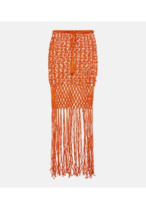 Anna Kosturova Crochet cotton skirt