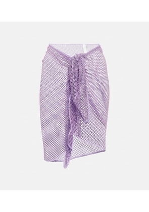 Simkhai Doris embellished mesh beach cover-up