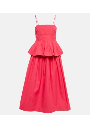 CO Pleated cotton midi dress