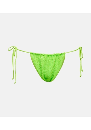 Norma Kamali Sequin-embellished bikini bottoms