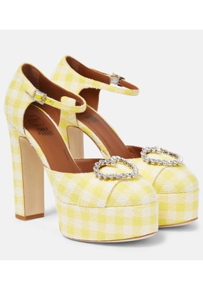 Malone Souliers Camille 130 embellished platform pumps