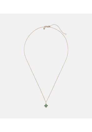Sydney Evan Mini Moroccan 14kt gold necklace with enamel and diamond
