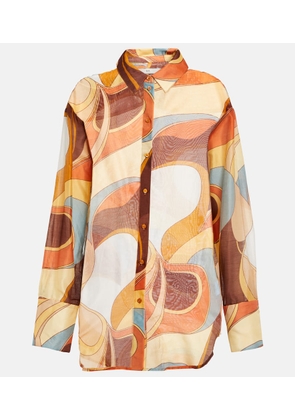 SIR Printed cotton and silk shirt