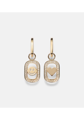 Sydney Evan Open Icon 14kt gold drop earrings with diamonds