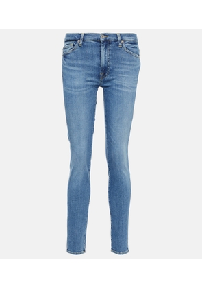 7 For All Mankind Slim Illusion Luxe high-rise skinny jeans