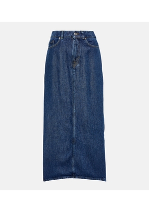 7 For All Mankind Mia denim midi skirt