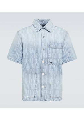 Amiri Logo jacquard denim shirt