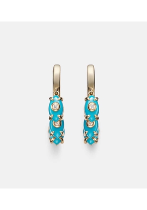 Sydney Evan Huggie 14kt gold and diamond earrings