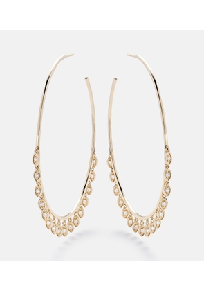 Sydney Evan 14kt gold hoop earrings with diamonds