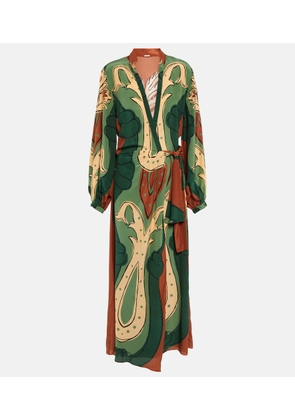 Johanna Ortiz Printed maxi wrap dress
