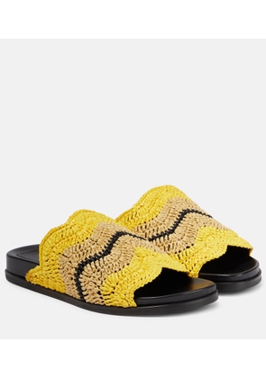 Marni x No Vacancy Inn Fussbett raffia-effect slides