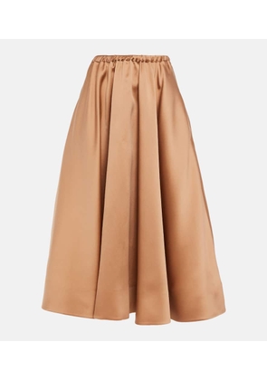 Valentino Pleated duchesse midi skirt