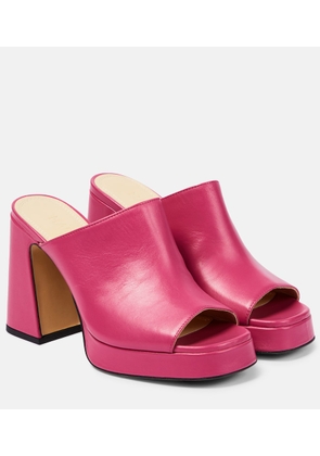Souliers Martinez Alba 90 platform leather mules