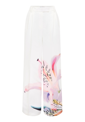 Leo Lin Elisha Printed Crepe Wide-Leg Pants - Moda Operandi