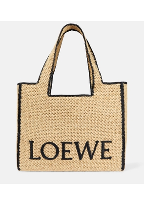 Loewe Paula's Ibiza Font Large raffia shopper