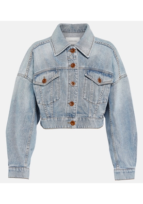 Zimmermann Raie cropped denim jacket