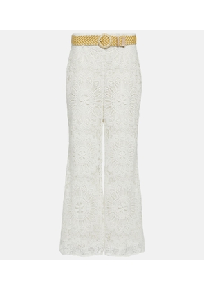 Zimmermann High-rise guipure lace pants