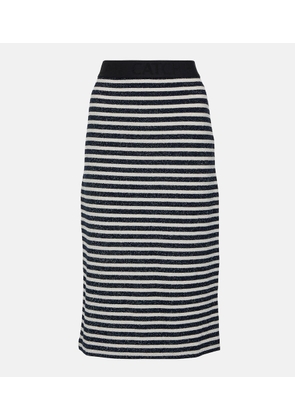 Dorothee Schumacher Endless Shimmer striped jersey midi skirt