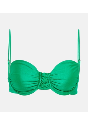 Jade Swim Mia ruched bikini top