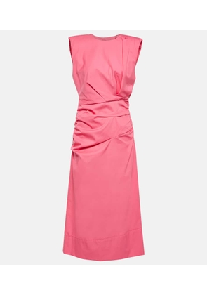 Dorothee Schumacher Ruched cotton midi dress