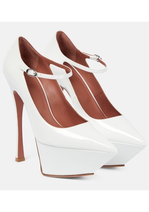 Amina Muaddi Yigit patent leather platform pumps