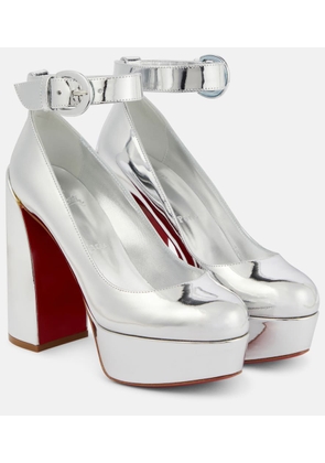 Christian Louboutin Movidastrap metallic leather pumps