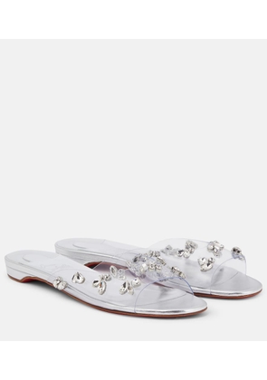 Christian Louboutin Degraqueenie embellished PVC slides