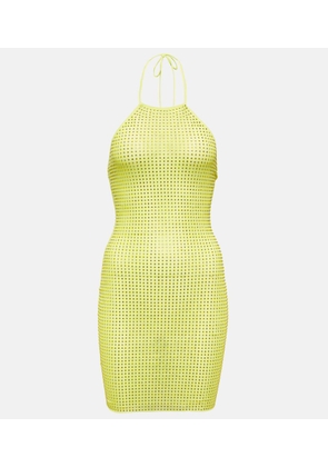 Self-Portrait Crystal-embellished minidress