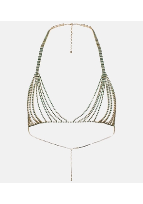Oseree Gem embellished chain bra